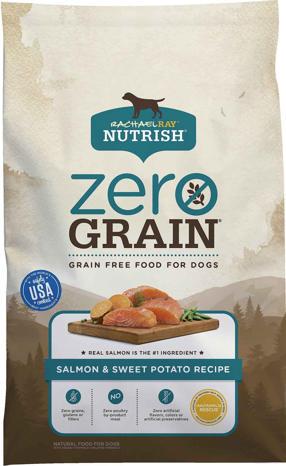 Rachael Ray Nutrish Zero Grain Natural Salmon & Sweet Potato Recipe Grain-Free Dry Dog Food