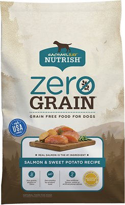 Rachael Ray Nutrish Zero Grain Natural Salmon & Sweet Potato Recipe Grain-Free Dry Dog Food, 23-lb