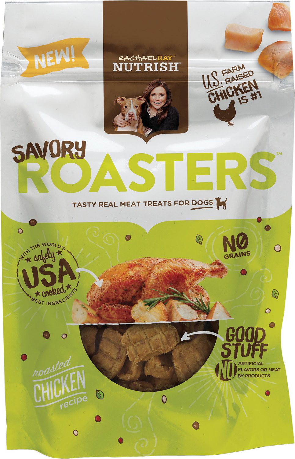 Rachael Ray Nutrish Savory Roasters Roasted Chicken Grain-Free Recipe Dog Treats