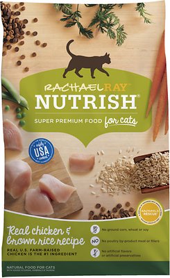 Rachael Ray Nutrish Natural Chicken & Brown Rice Recipe Dry Cat Food, 6-lb