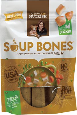 Rachael Ray Nutrish Soup Bones Chicken & Veggies Flavor Chews Dog Treats, 12.6-oz