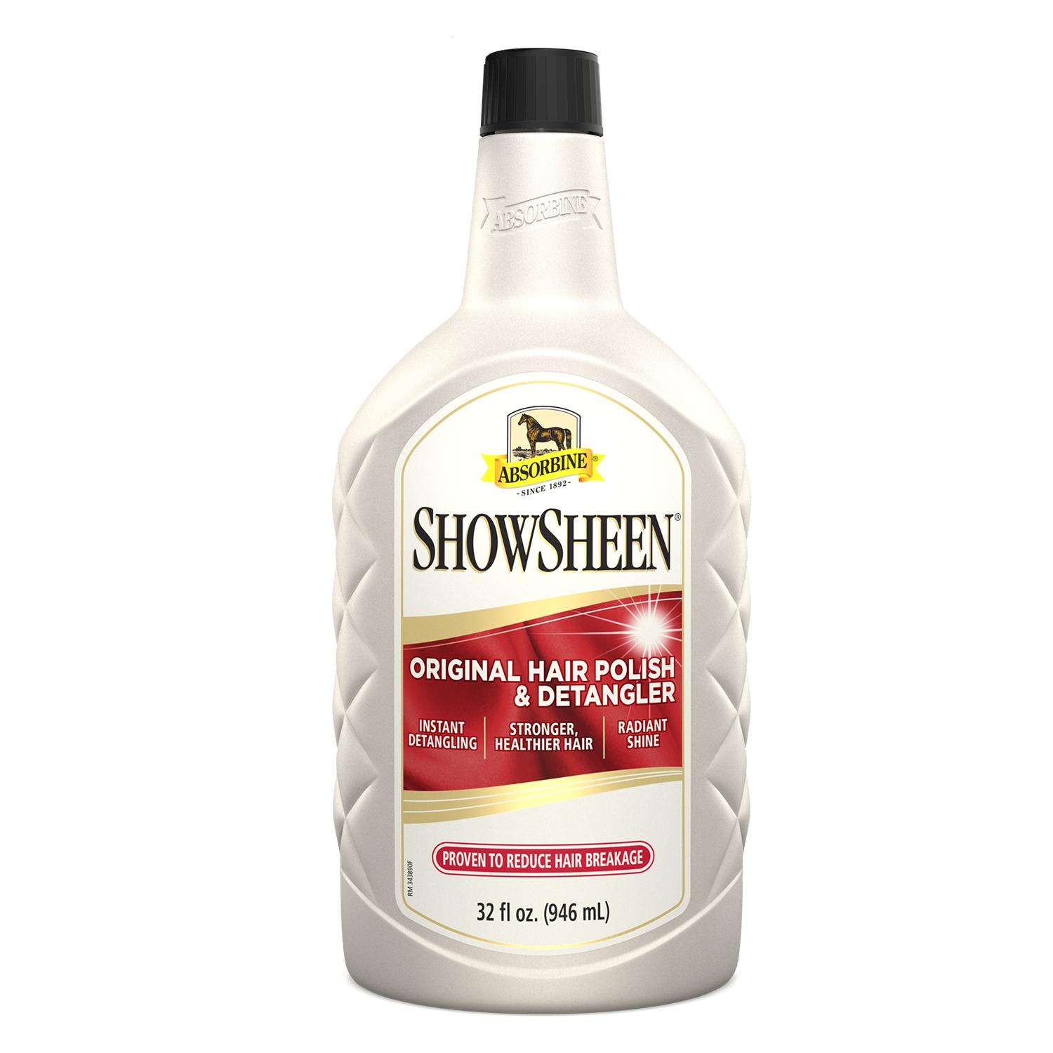 Absorbine ShowSheen Hair Polish & Detangler for Livestock, 32-oz refill