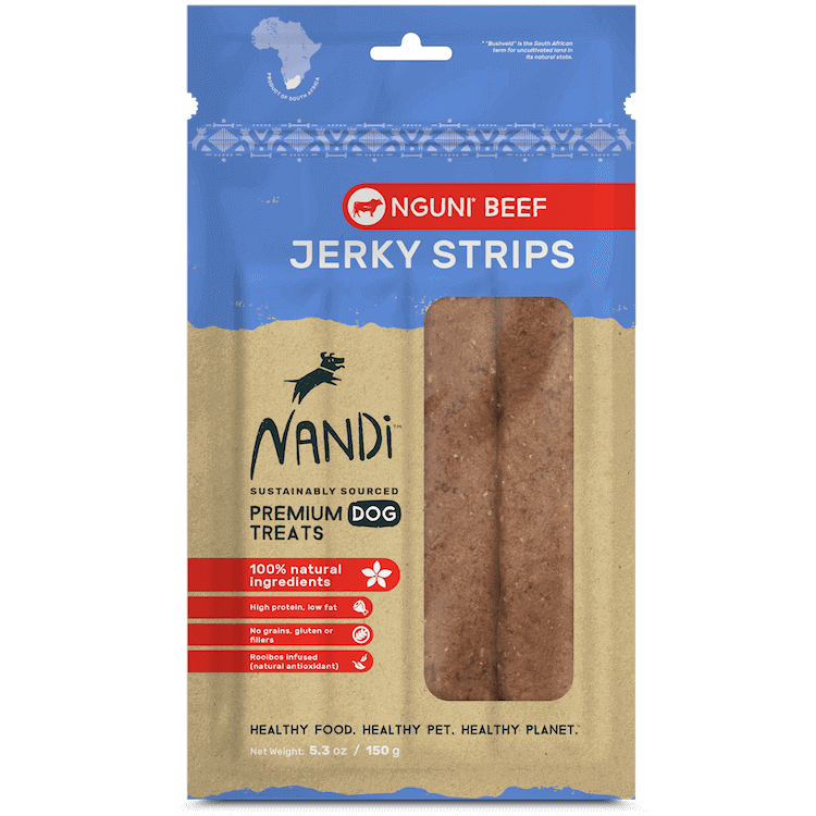 Nandi Nguni Beef Jerky Dog Treats, 5.3-oz
