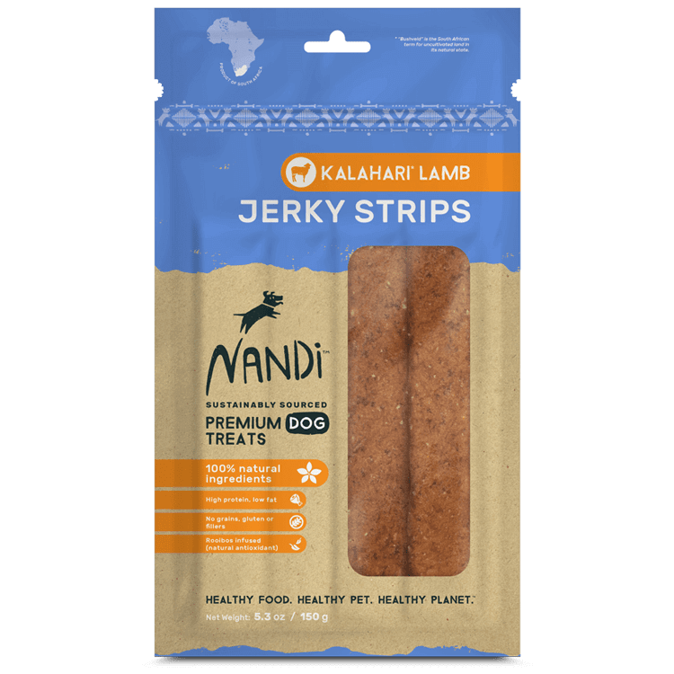 Nandi Kalahari Lamb Jerky Dog Treats, 5.3-oz