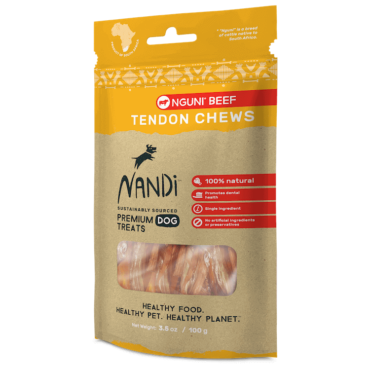 Nandi Nguni Beef Tendon Dog Treats, 3.5-oz