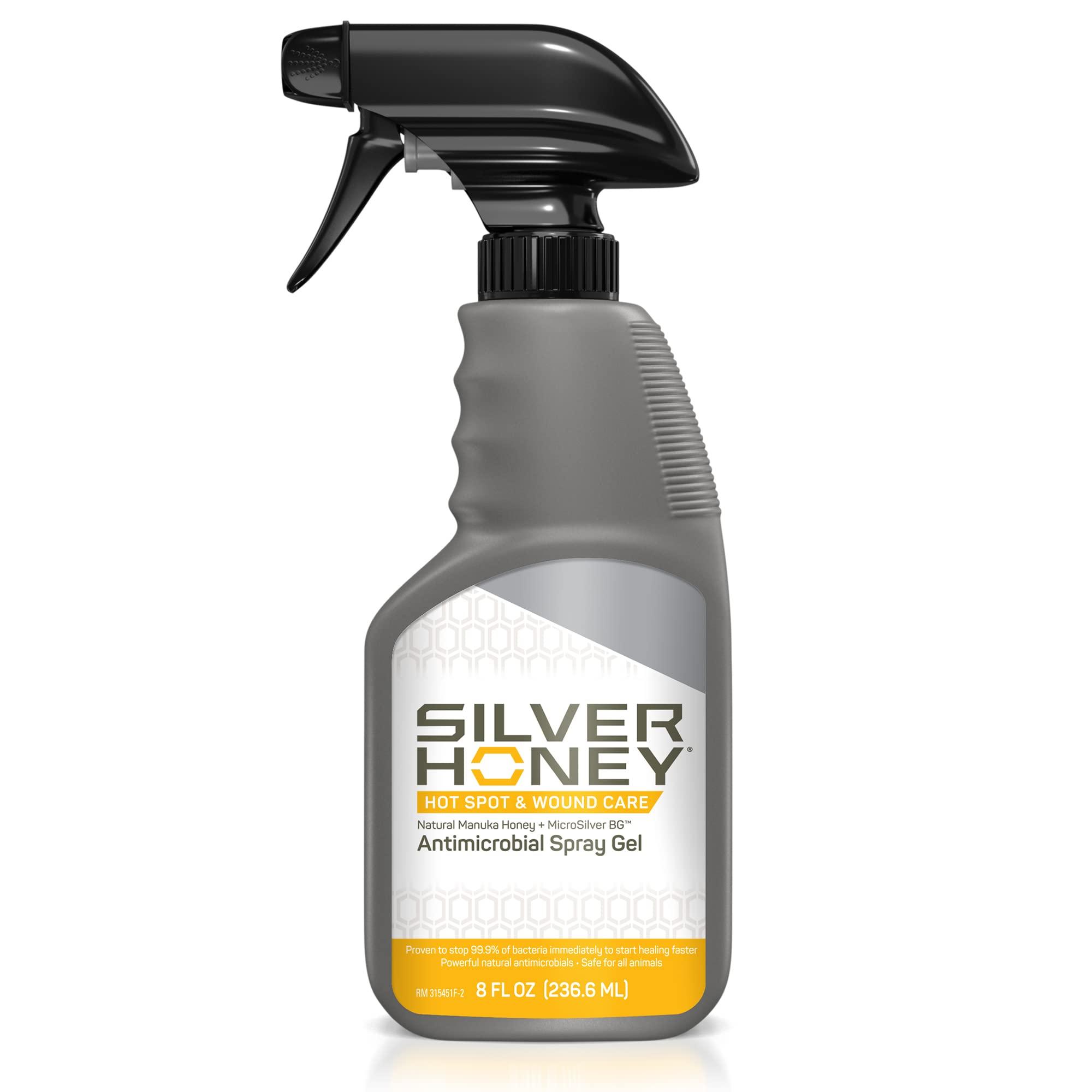 Silver Honey Hot Spot & Wound Care Spray Gel for Pets, 8-oz (Size: 8-oz)