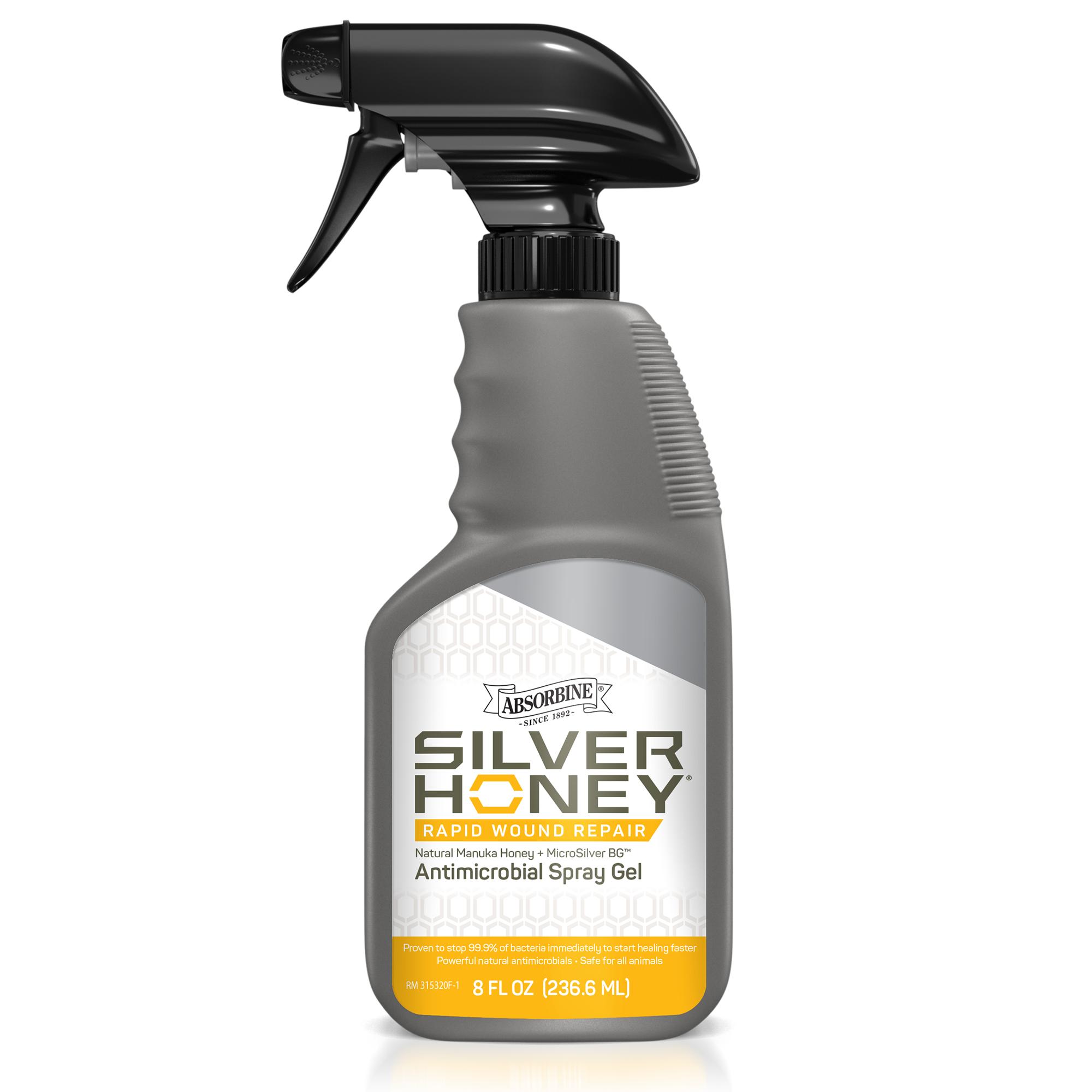 Silver Honey Rapid Wound Repair Spray Gel for Pets, 8-oz (Size: 8-oz)