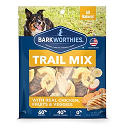 Barkworthies Trail Mix Real Chicken, Fruits & Veggies Dog Treats, 3-oz
