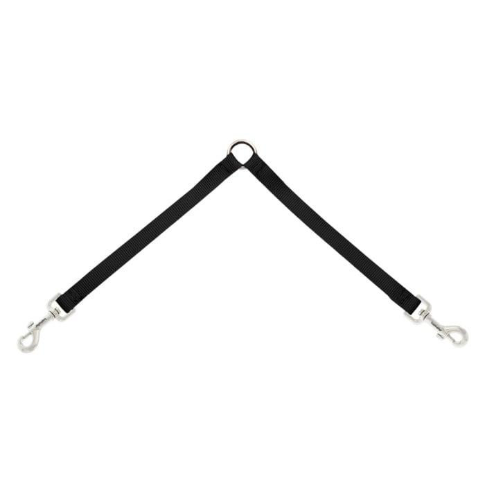 Lupine Pet Basic Solids Dog Leash Coupler, Black, 3/4-in x 24-in