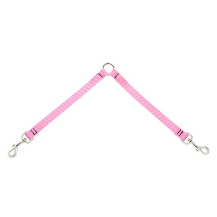 Lupine Pet Basic Solids Dog Leash Coupler, Pink, 3/4-in x 24-in