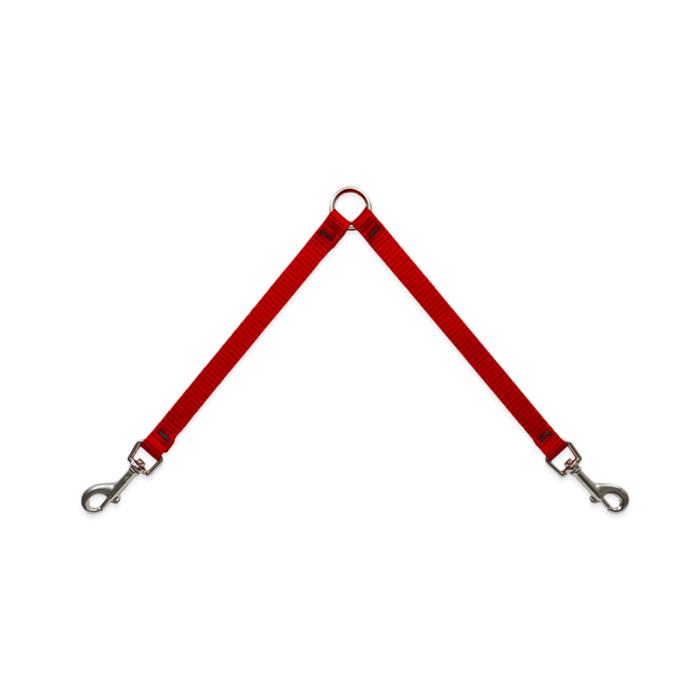 Lupine Pet Basic Solids Dog Leash Coupler, Red, 1/2-in x 18-in