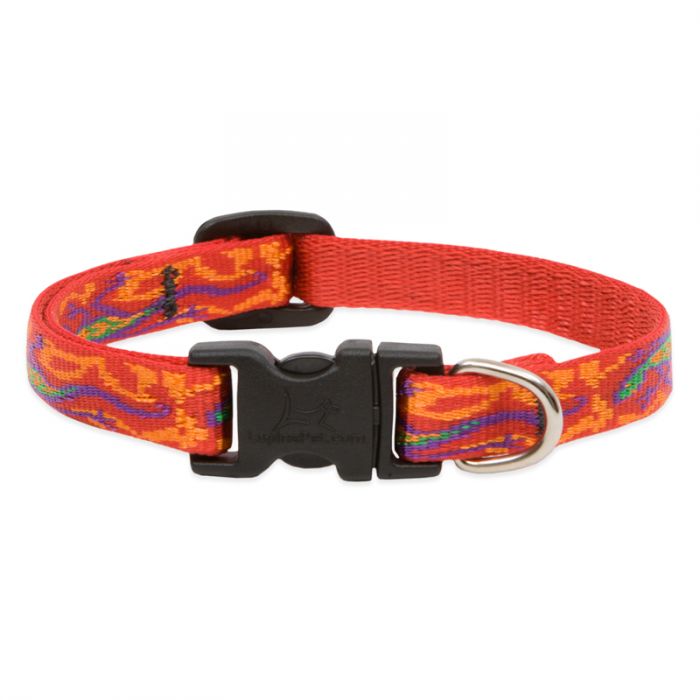 Lupine Pet Original Designs Adjustable Dog Collar, Go Go Gecko