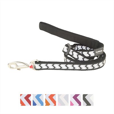 Red Dingo Reflective Ziggy Dog Lead, Black, X-Small