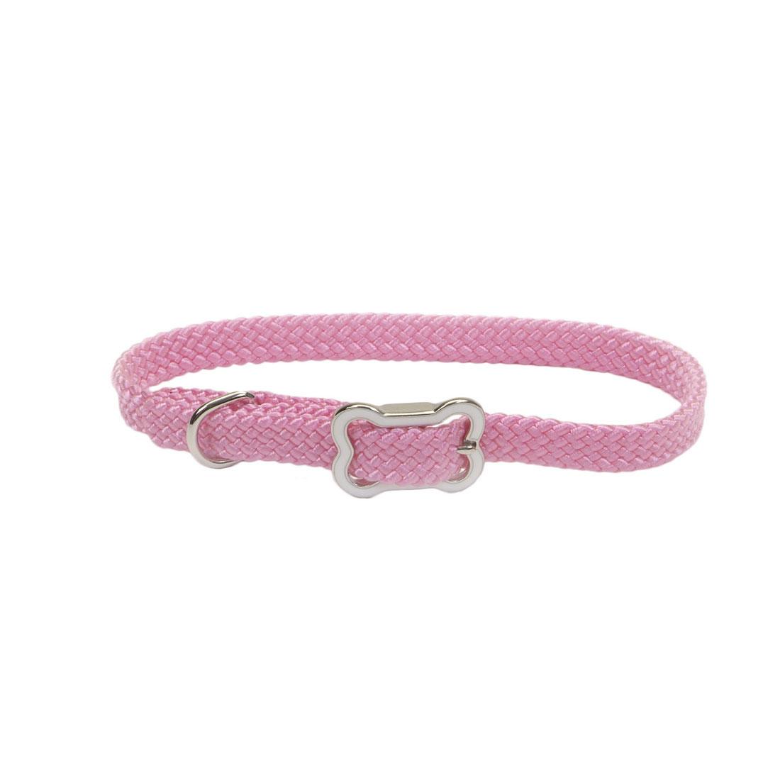 Sunburst Collar with Bone Buckle for Dogs, Pink Bright, 3/8-in x 10-in