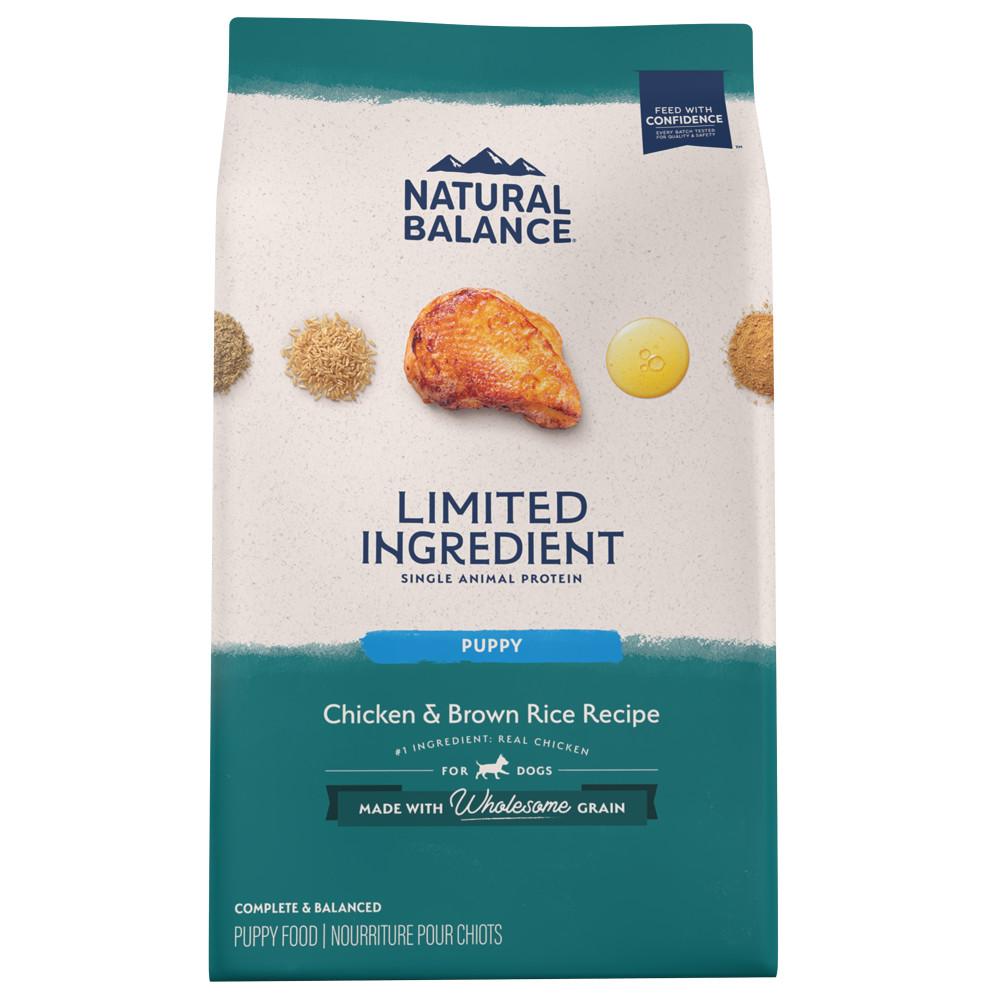 Natural Balance Limited Ingredient Chicken & Brown Rice Recipe Puppy Dry Dog Food, 4-lb