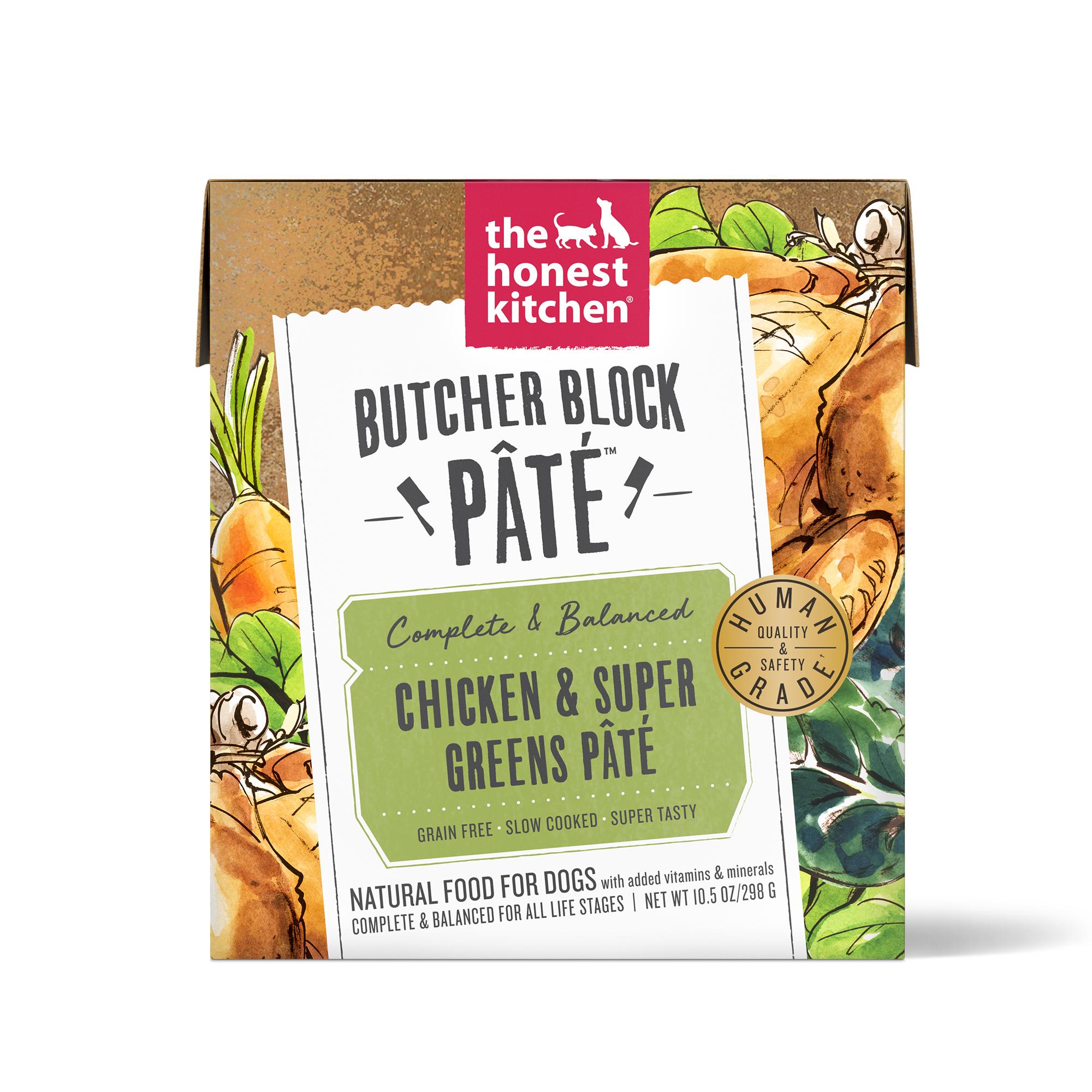 The Honest Kitchen Butcher Block Pate Chicken & Super Greens Wet Dog Food