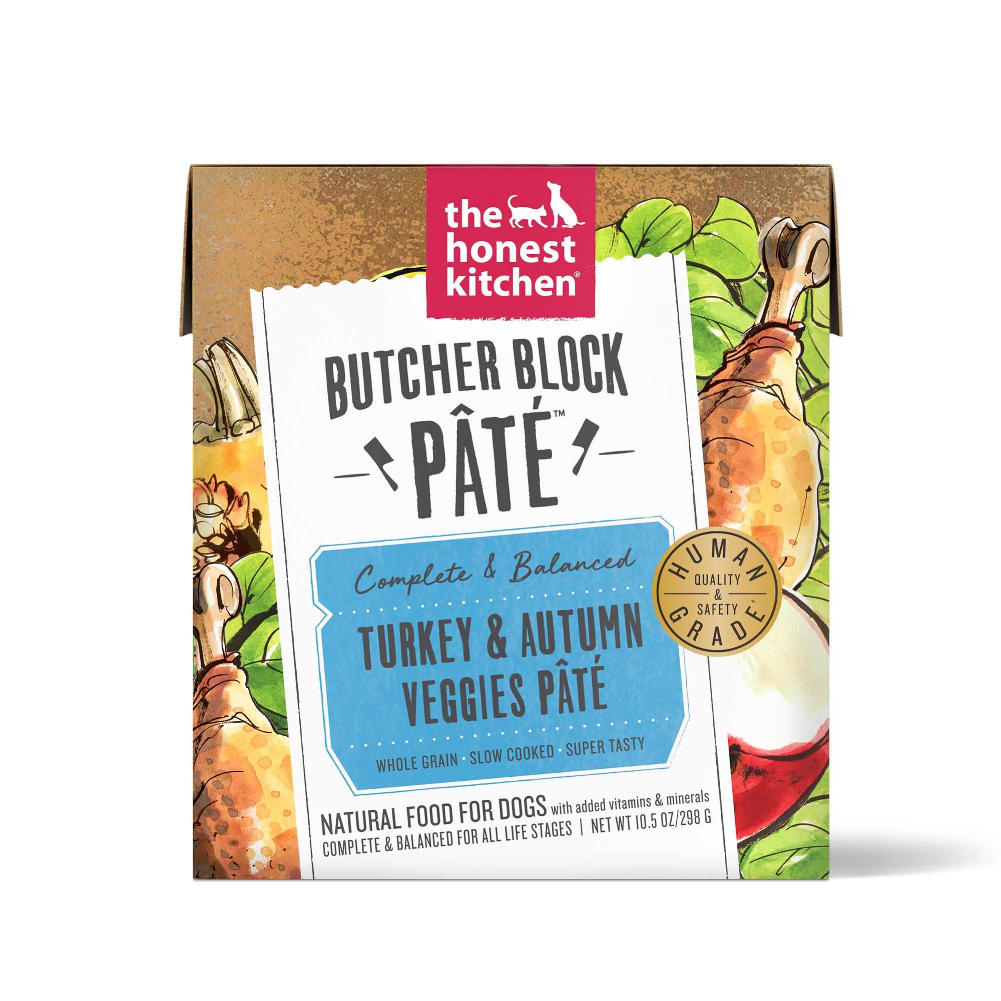 The Honest Kitchen Butcher Block Pate Turkey & Autumn Veggies Wet Dog Food, 10.5-oz