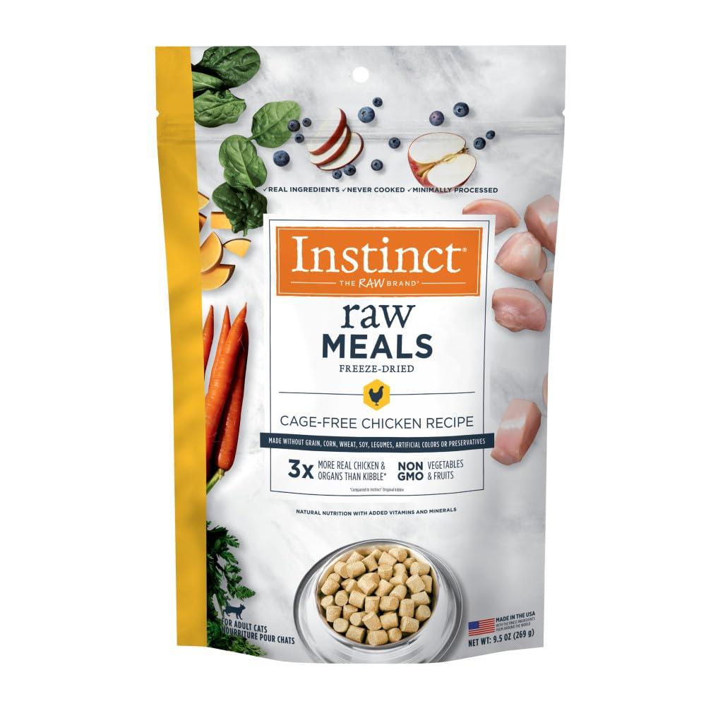 Instinct Raw Meals Cage-Free Chicken Freeze-Dried Cat Food, 9.5-oz