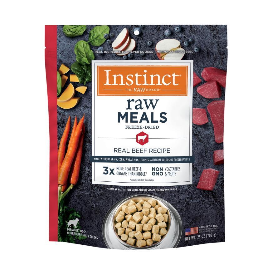 Instinct Raw Meals Real Beef Freeze-Dried Dog Food, 25-oz