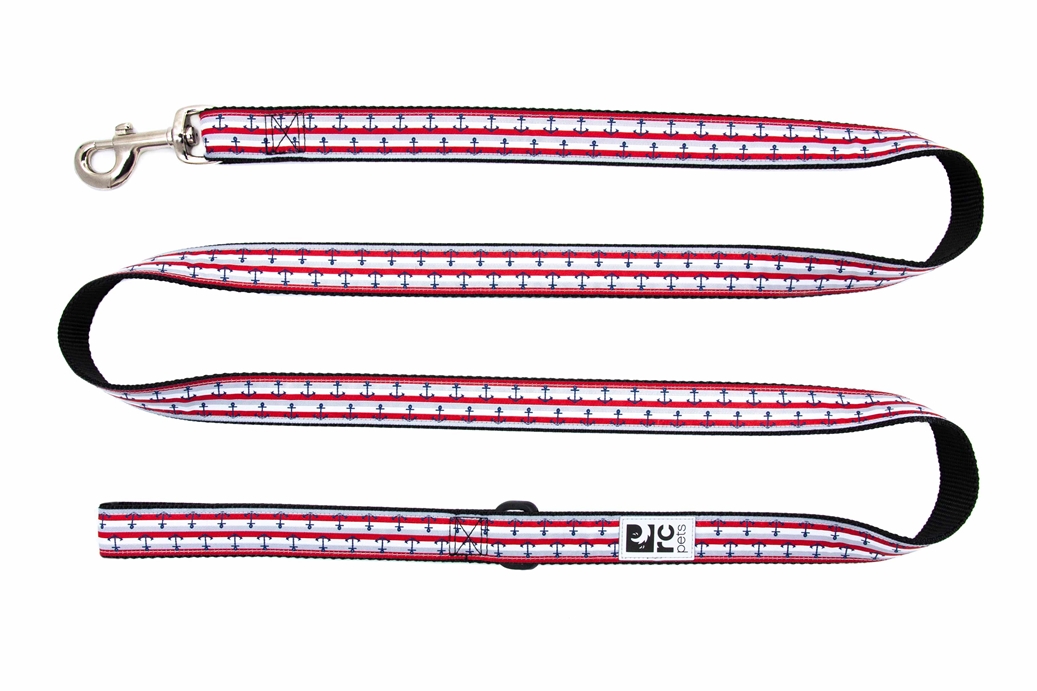 RC Pets Dog Leash, Nautical, 1-in x 6-ft