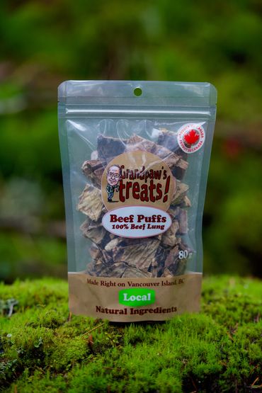 Grandpaw's Treats Beef Puffs Dog Treats, 80-gram Size: 80-gram