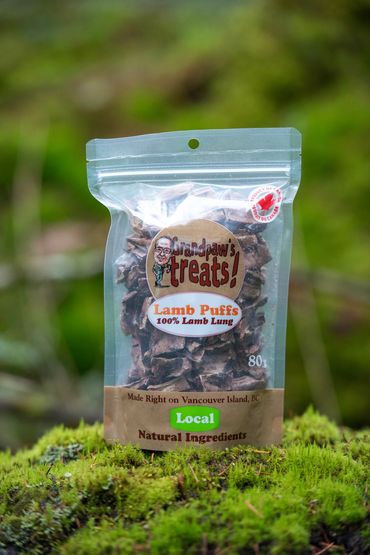 Grandpaw's Treats Lamb Puffs Dog Treats, 80-gram