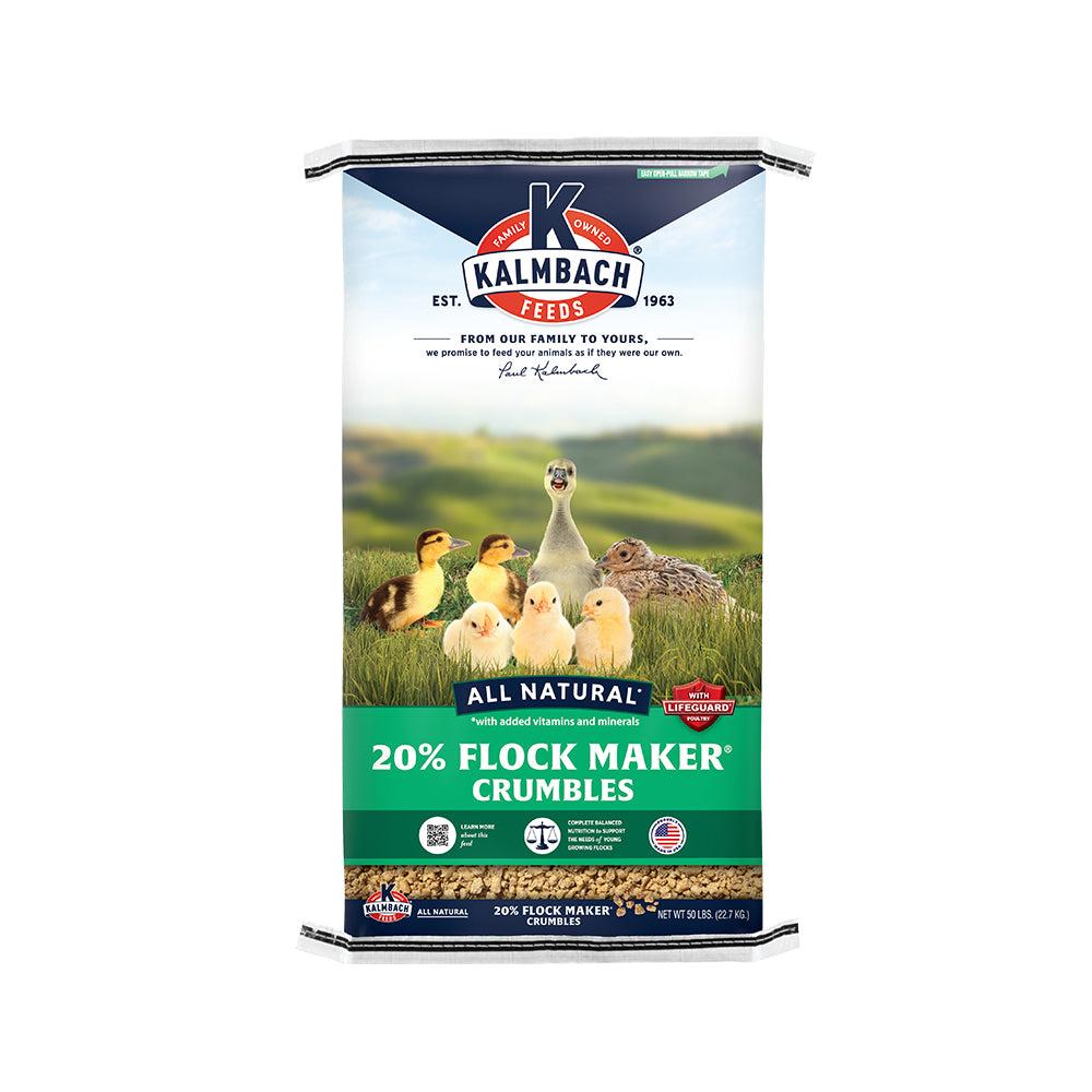 Kalmbach All Natural 20% Flock Maker Crumbles Poultry Feed