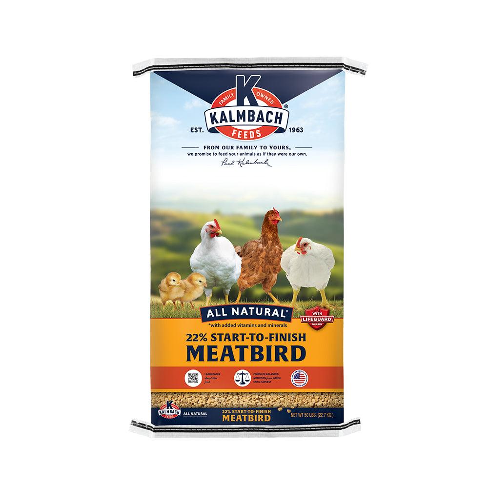 Kalmbach All Natural 22% Start-To-Finish Crumbles Meatbird Feed, 50-lb