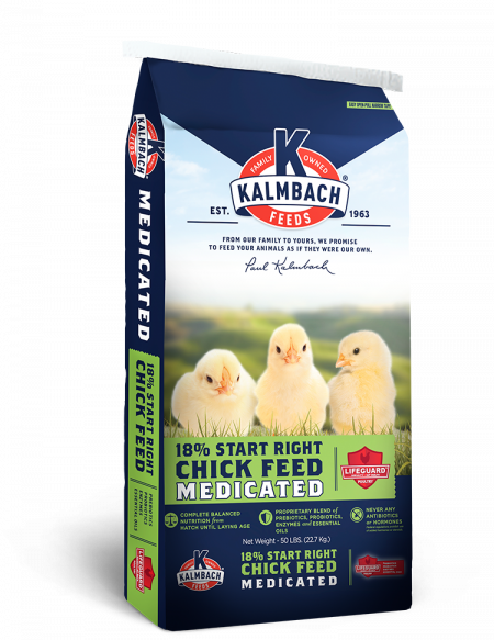 Kalmbach All Natural 18% Start Right Crumbles Medicated Chick Feed
