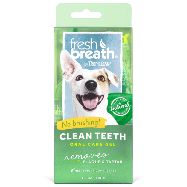 Tropiclean Fresh Breath Clean Teeth Gel for Dogs, 4-oz (Size: 4-oz)