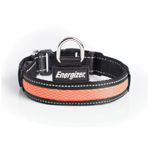 Energizer Pets Blaze USB LED Lighting Dog Leash, Orange, Large