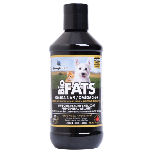 BiologicVet BioFATS Omega 3-6-9 Cat & Dog Supplement, 200-mL