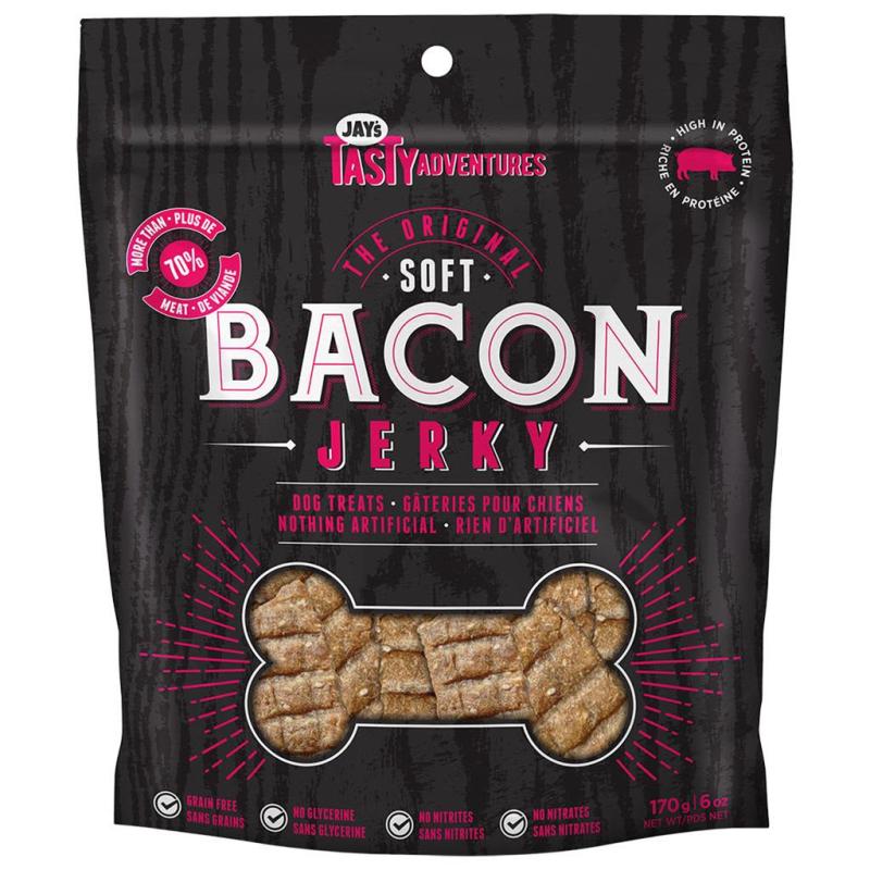 Jay's Original Soft Bacon Jerky Dog Treats, 170-gram
