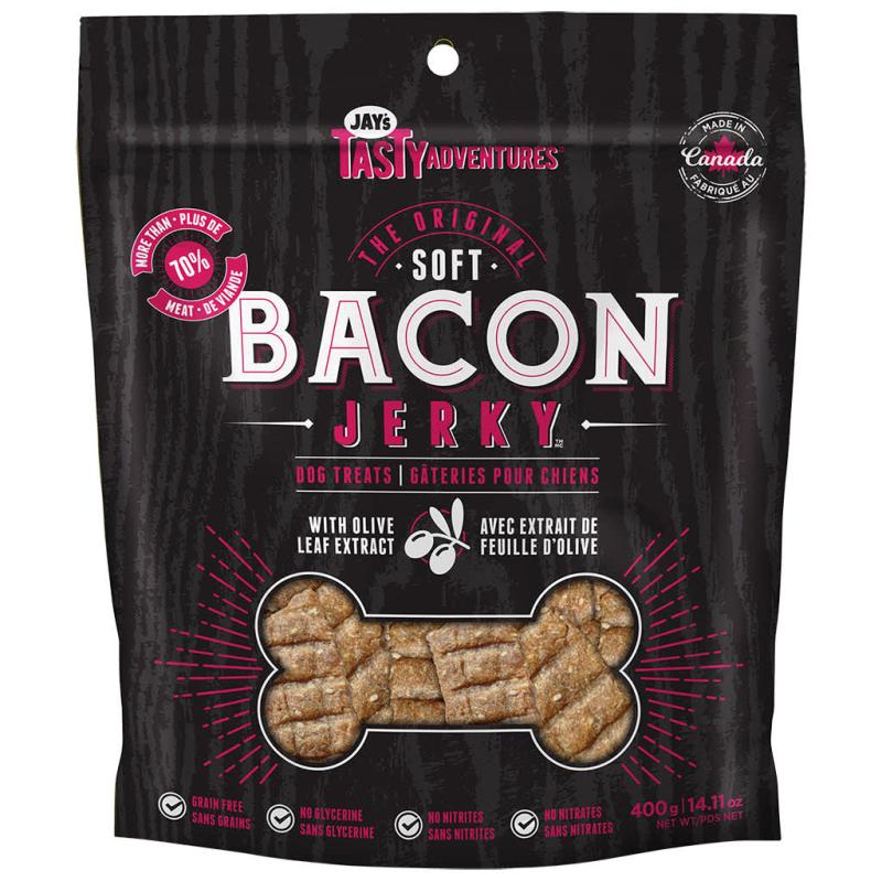 Jay's Original Soft Bacon Jerky Dog Treats, 400-gram