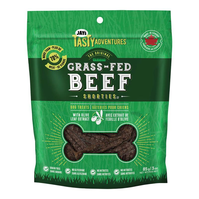 Jay's Grass-Fed Beef Shorties Dog Treats, 85-gram