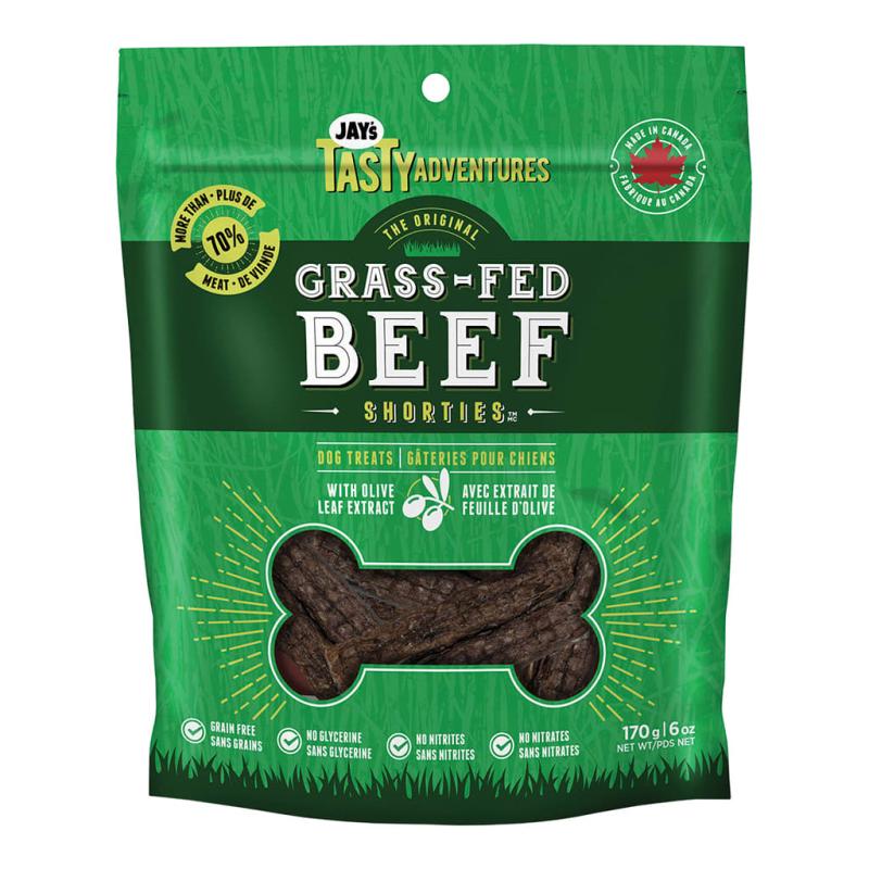 Jay's Grass-Fed Beef Shorties Dog Treats, 170-gram