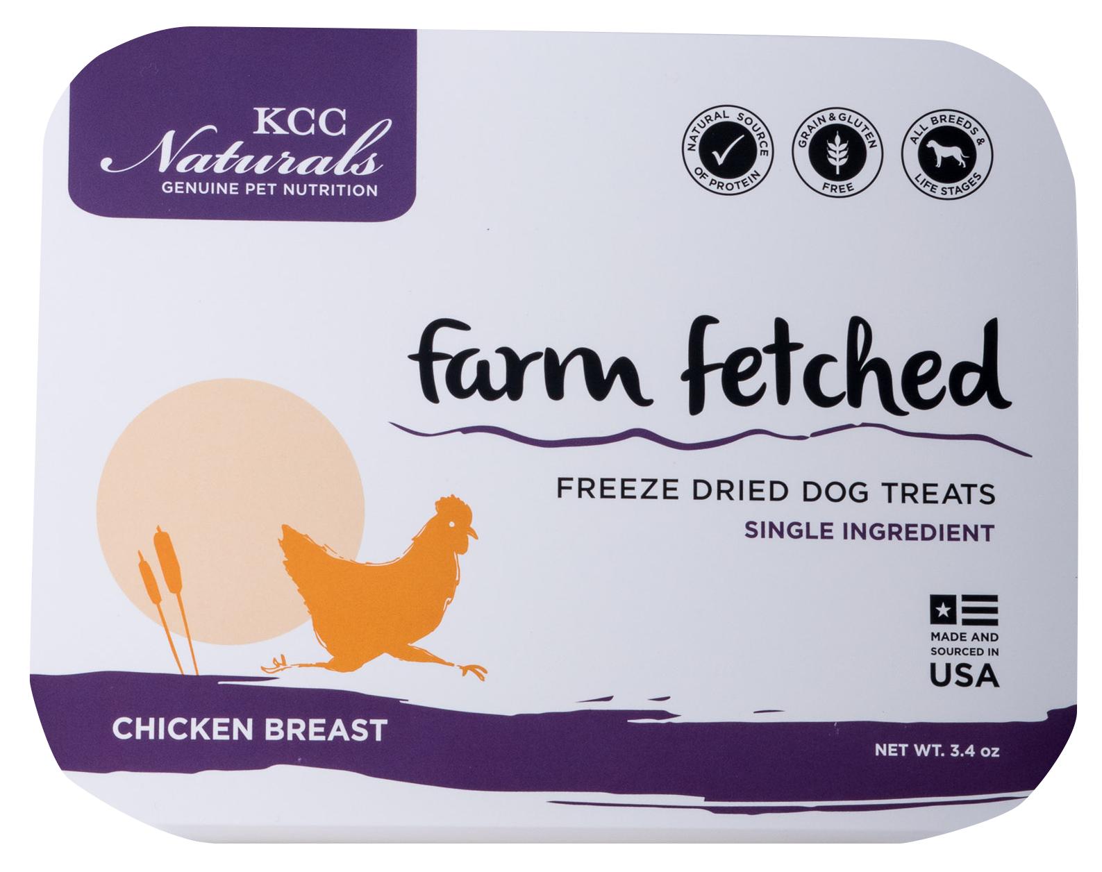 KCC Naturals Farm Fetched Chicken Breast Freeze-Dried Dog Treats, 1-oz