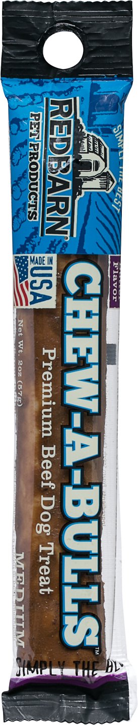 Redbarn Peanut Butter Chew-A-Bulls Medium Dog Treats, 6-in