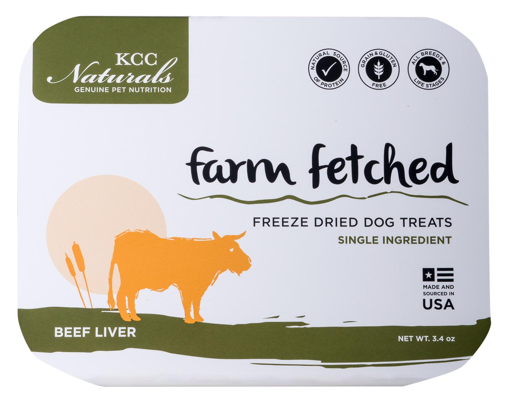 KCC Naturals Farm Fetched Beef Liver Freeze-Dried Dog Treats, 3.4-oz