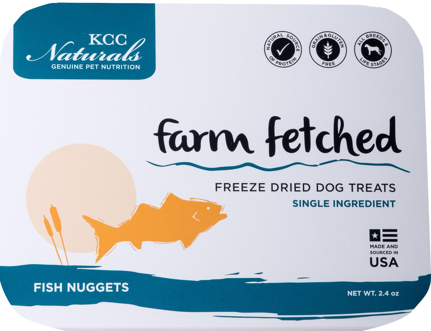 KCC Naturals Farm Fetched Fish Nuggets Freeze-Dried Dog Treats