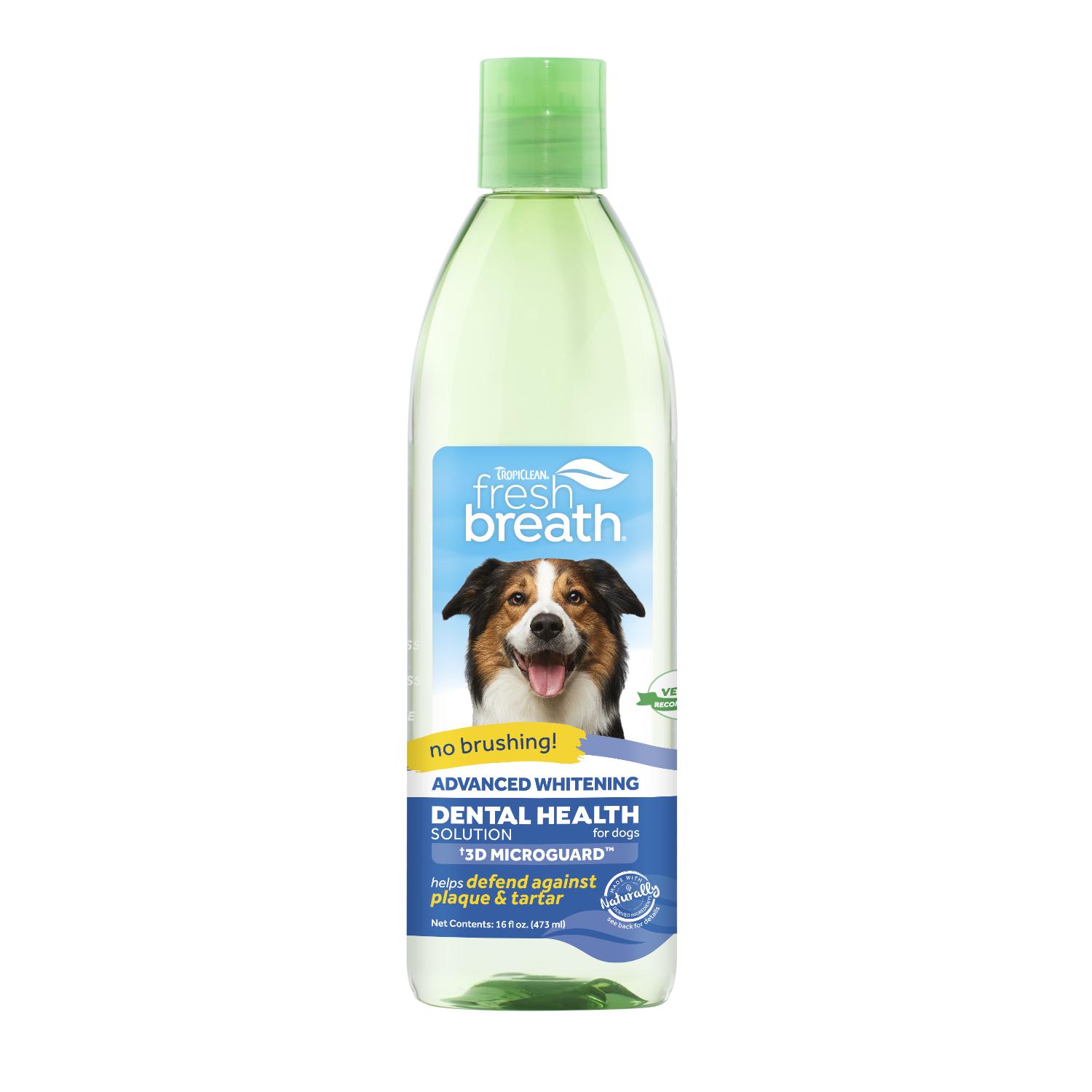 Tropiclean Fresh Breath Advanced Whitening Dental Health Solution for Dogs