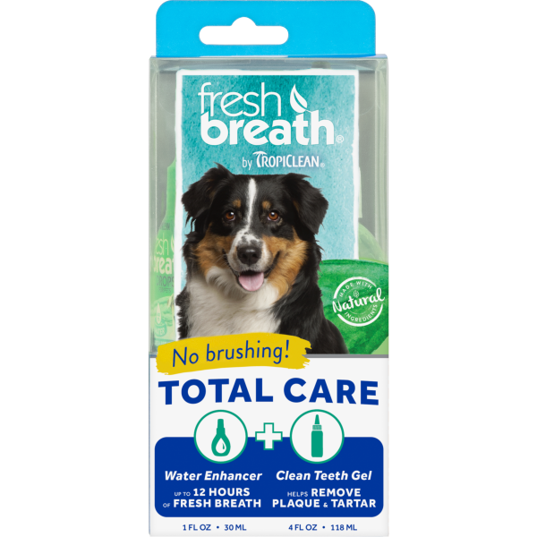 Tropiclean Fresh Breath Total Care Brushing Kit for Dogs, 4-oz