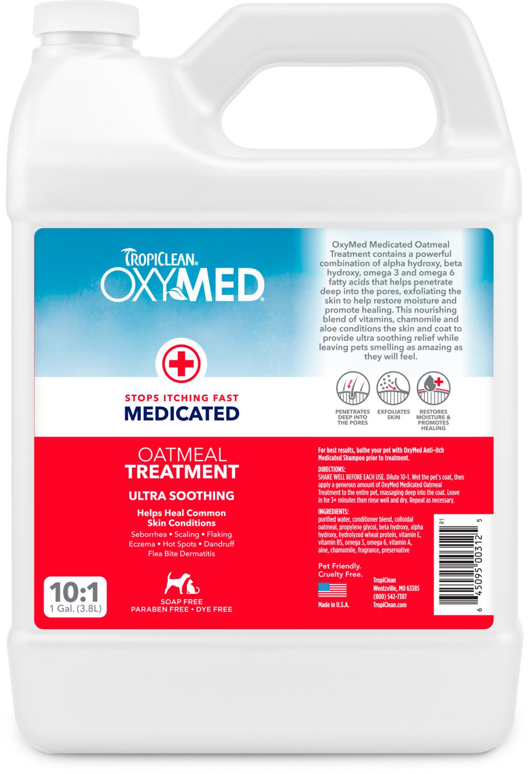 Tropiclean OxyMed Medicated Anti-Itch Oatmeal Treatment for Pets