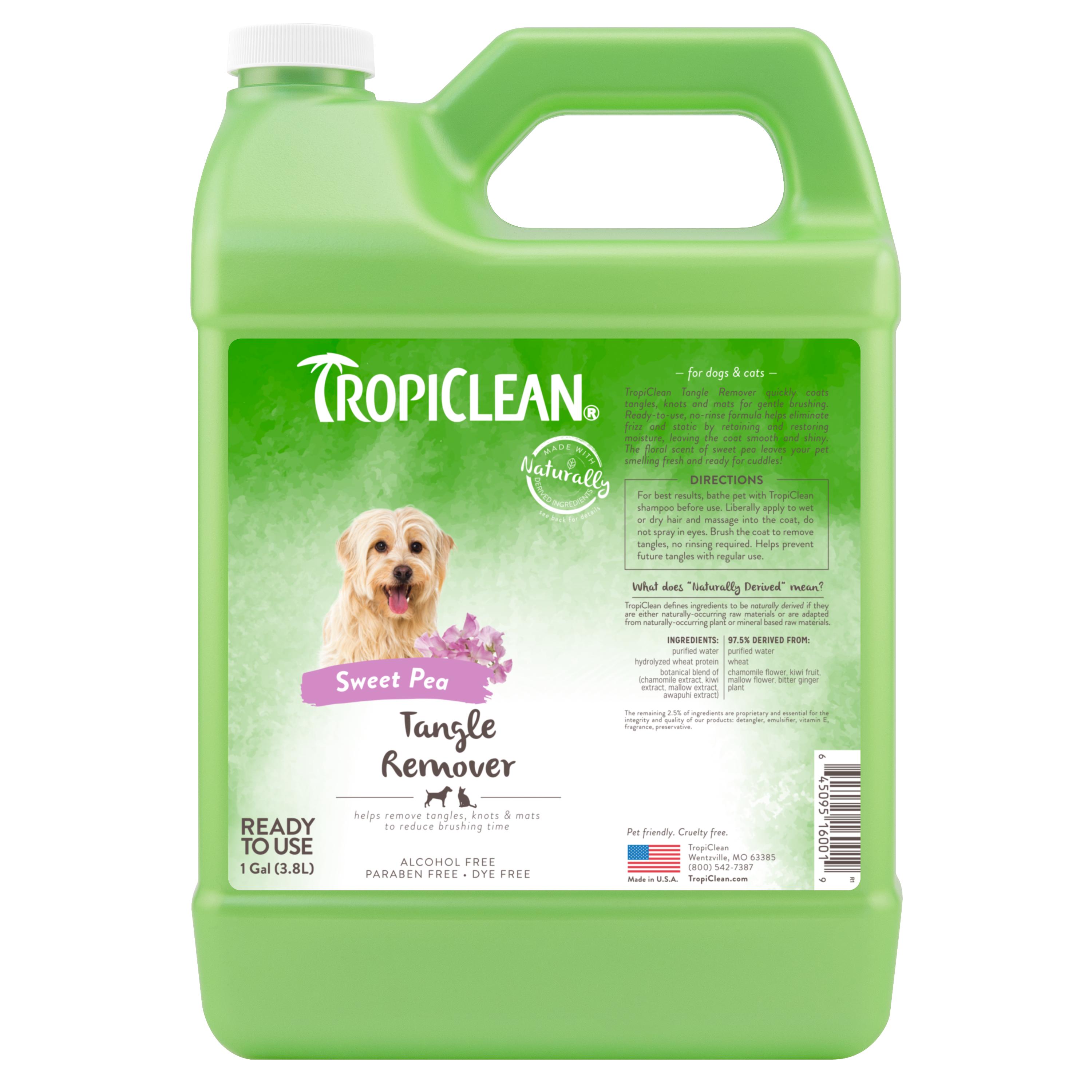 Tropiclean Sweet Pea Tangle Remover Spray for Pets, 1-gal