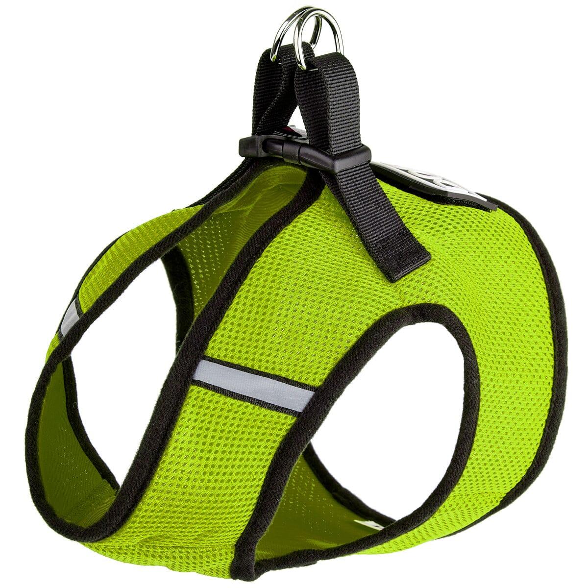 Dogline Boston Nylon Mesh Step-In Dog Harness, Lime Green, 16-18-in