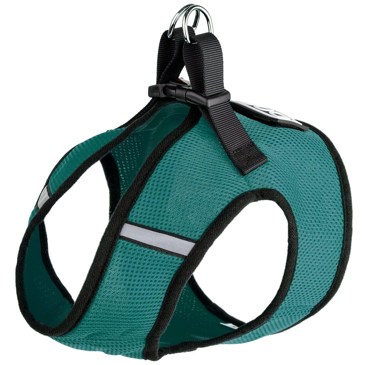 Dogline Boston Nylon Mesh Step-In Dog Harness, Teal, 16-18-in