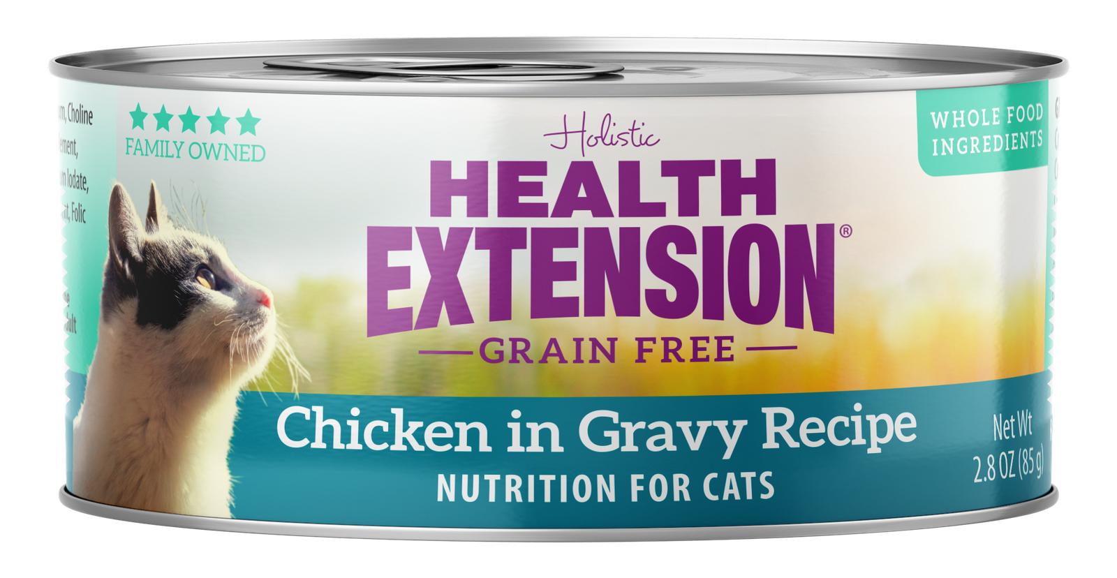 Health Extension Grain-Free Chicken in Gravy Recipe Wet Cat Food, 2.8-oz