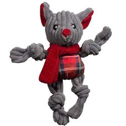 HuggleHounds Totally Tartan Christmas Mouse Cat Toy