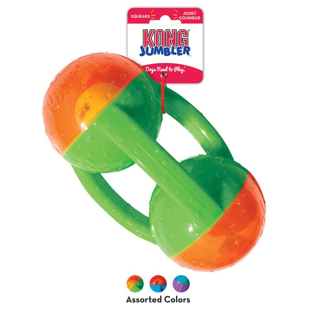 KONG Jumbler Tri Dog Toy, Assorted Colors