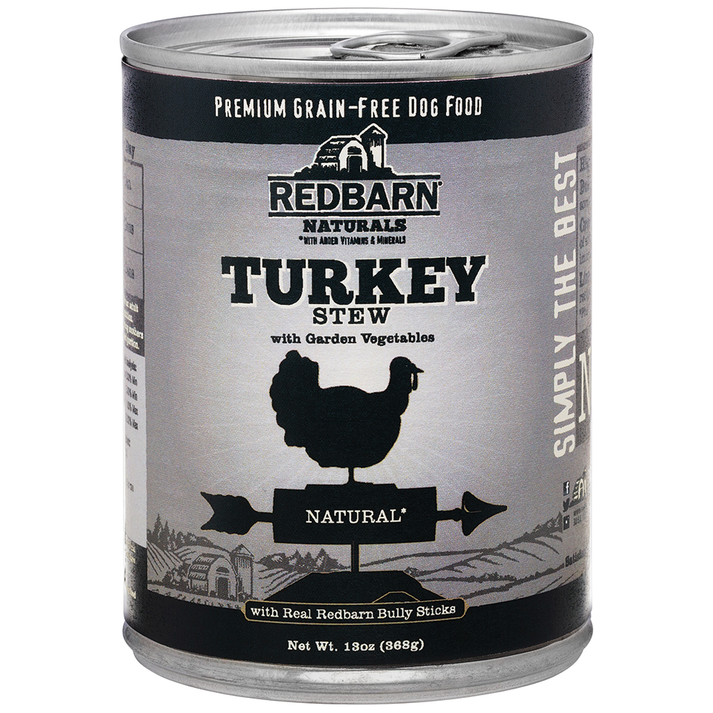 Redbarn Naturals Turkey Stew Grain Free Canned Dog Food 13 oz